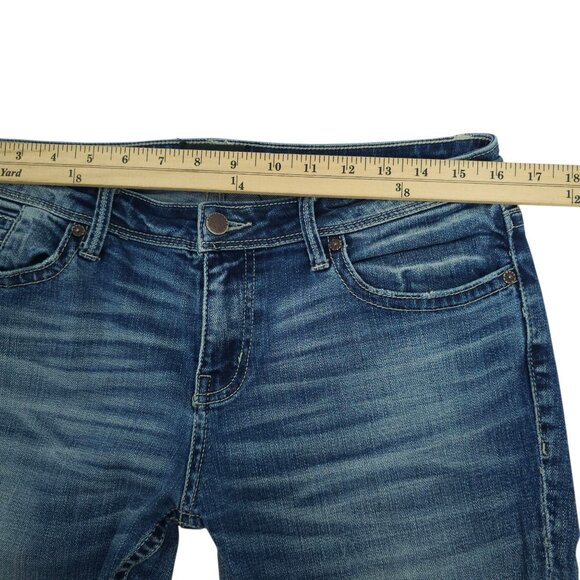 Buckle Black Jeans Bootcut  Womens Size 28 x 32 Mid Rise Med Wash Blue Denim - Picture 6 of 13